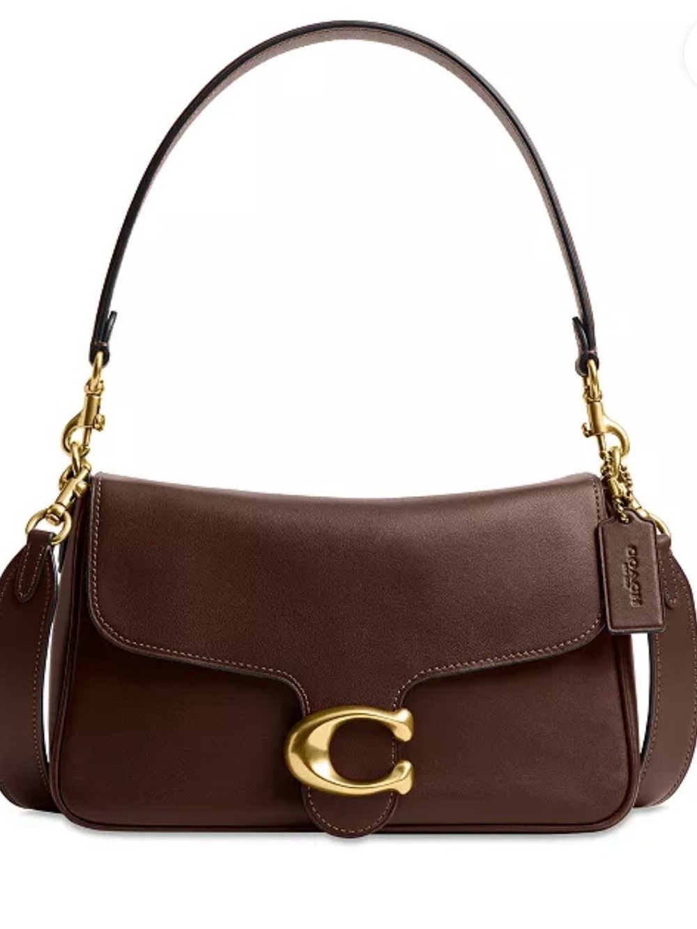 COACH Small Tabby Leather in Brass/Maple
